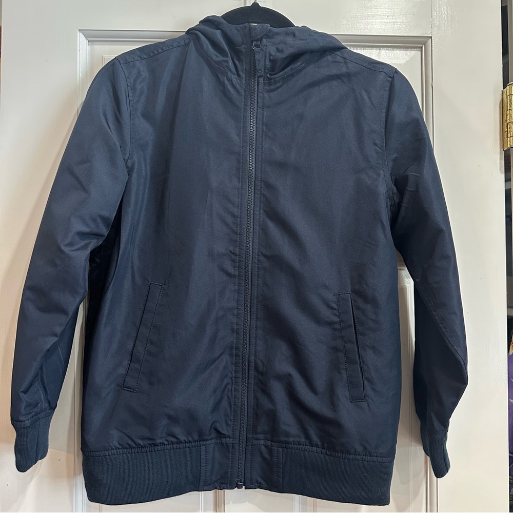 Children’s Place Boys Lightweight Windbreaker Jacket Large 10/12 Navy Blue